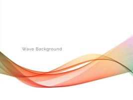 Smooth flowing colorful wave background design vector