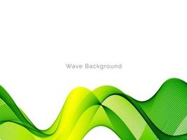 Stylish smooth beautiful green flowing wave pattern background vector