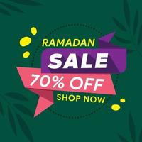 Ramadan Kareem Sale Design Vector. Suitable for Greeting Card, Poster and Discount voucher vector