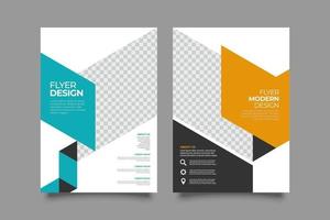 Webinar flyer template with abstract shapes vector