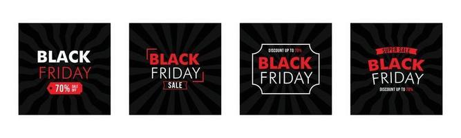 Black friday sale banner set vector