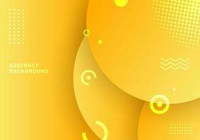 Abstract background yellow color circles geometric element design with dot halftone pattern decoration. vector