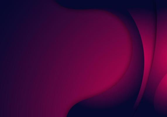 Abstract curved shape layered pink and blue vibrant gradient color background