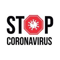 stop coronavirus sign vector