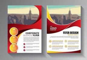 Brochure design, cover modern layout, annual report, poster, flyer in A4 with colorful triangles, geometric shapes for tech, science, market with light background vector