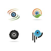 Eye logo icon set vector