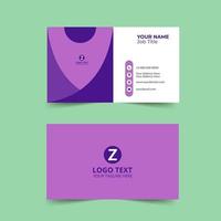 plantilla de tarjeta de visita bonita púrpura vector