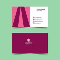 Pink Nice Business Card Template vector