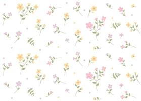 Small romantic floral pattern. Simple pattern design template. vector