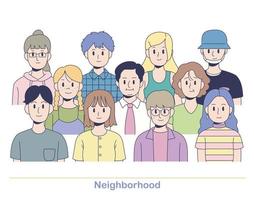 People face collection vector