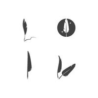 Feather Logo Templates vector