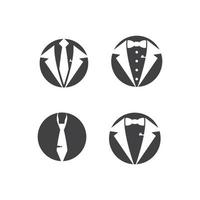 Set Tuxedo Logo Template vector symbol