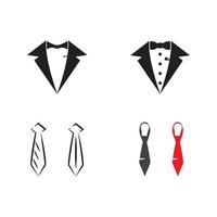 Set Tuxedo Logo Template vector symbol