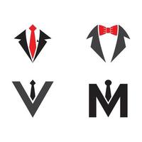 Set Tuxedo Logo Template vector symbol