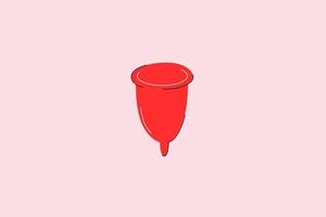 ilustración vectorial de copa menstrual. vector