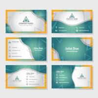 Business Card Template with Geometric Shapes vector