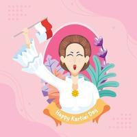 Kartini Day Background Design vector
