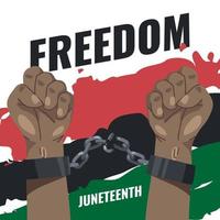 Juneteenth Day of Freedom vector