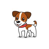 Cartoon character cute jack russell terrier dog