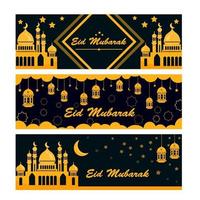 bandera de eid mubarak vector