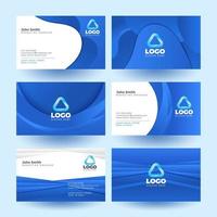 Blue Clean Business Card For Your Establishment vector