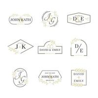 Wedding Monogram Design Set vector