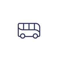 icono de autobús, vector de línea de transporte de la ciudad