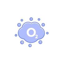 oxygen gas icon on white vector