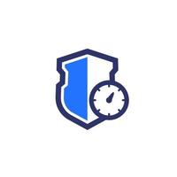 security meter icon on white, vector