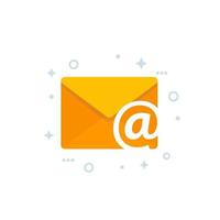 email vector icon on white, flat design