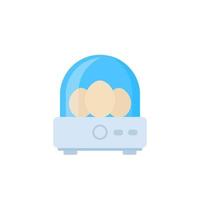 incubator with eggs vector icon, flat