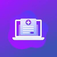 medical history vector icon, online medical assistance
