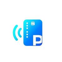 parking card, electronic pass icon vector