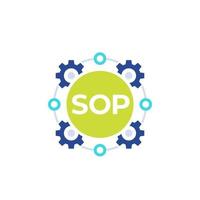 SOP icon, Standard Operating Procedure, flat vector