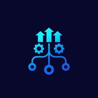 growth and optimization icon, vector