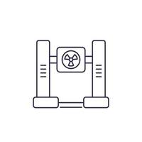 X-ray, line vector icon
