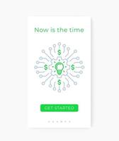 investing app, mobile ui vector design