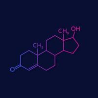 testosterone molecule, vector