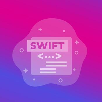 Swift programming, coding vector