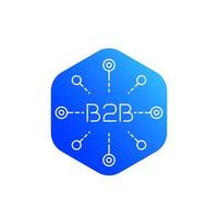 B2B commerce concept, vector icon