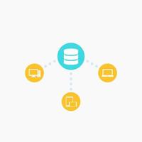 data mining vector flat icon