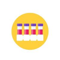 Complete blood count, test lab tubes vector icon