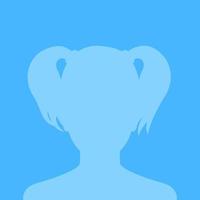 profile placeholder, female avatar in blue tones vector