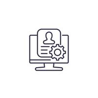 account settings line icon, vector