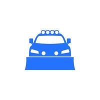 snowplow truck icon on white vector