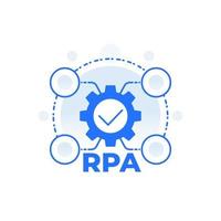 RPA, robotic process automation concept, vector