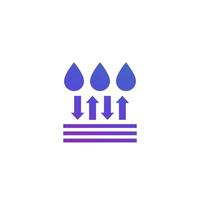 water resistant and waterproof icon, vector