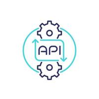 api line icon for web vector