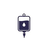 iv bag, drip icon vector