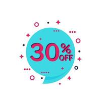 30 off discount offer vector banner